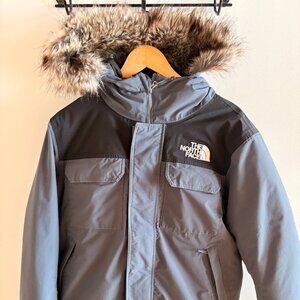The North Face Gray and Black Gotham Down Puffer Jacket Zip Mens Size M